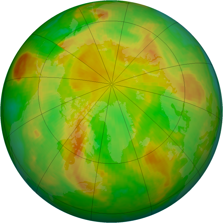 Arctic ozone map for 03 June 2003